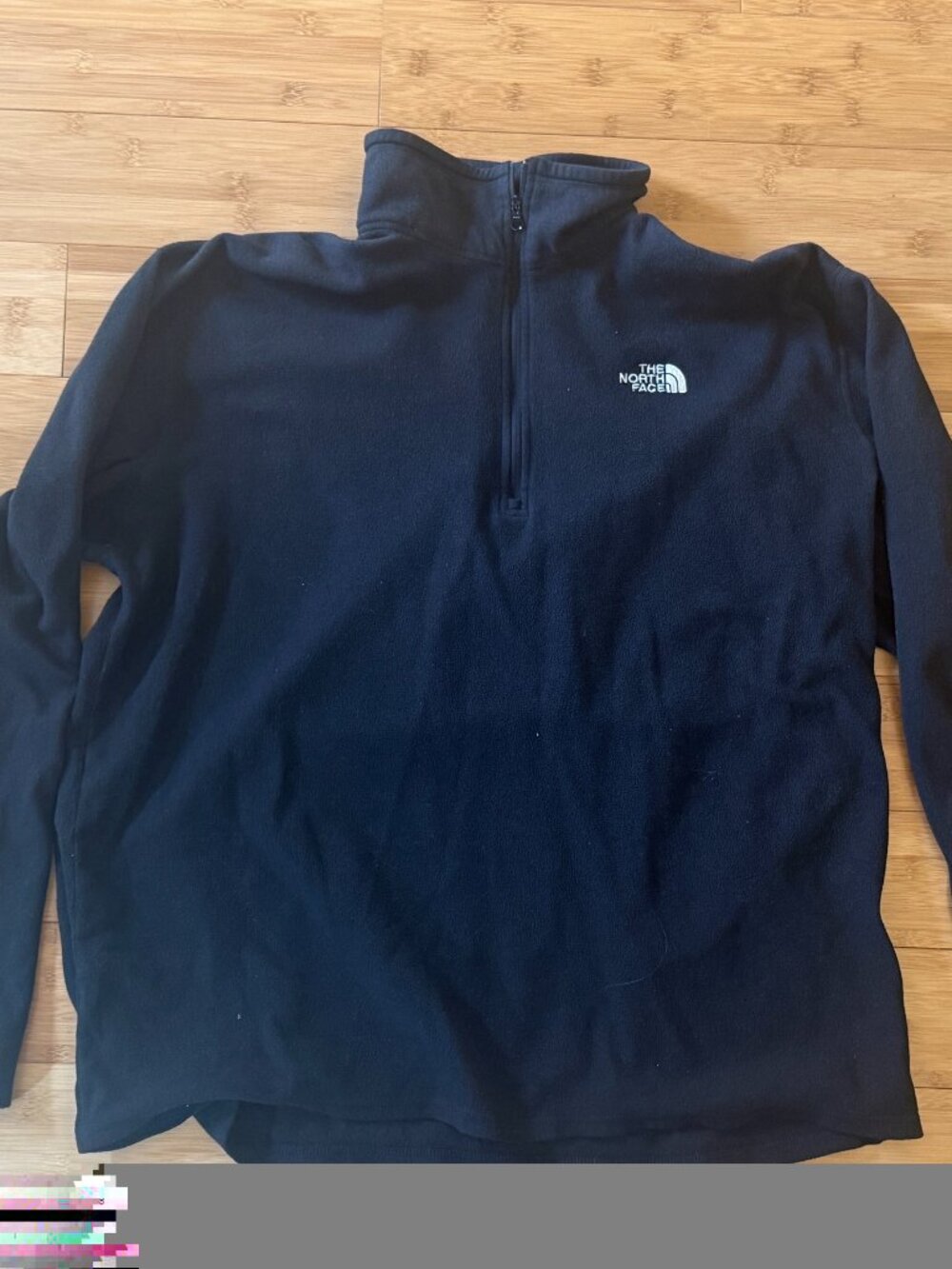 The North Face 1/4 Zip Up Fleece Pullover RU/14 Mens XL Black Casual Activewear